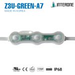 LED 3 Bóng Xanh Lá Interone Z3U-BLUE-A7